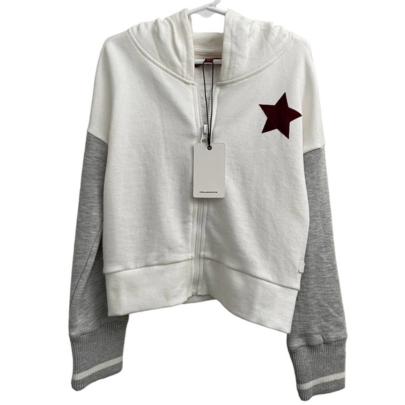 7 For All Mankind Hooded Sweatshirt Girls Size 6 - Picture 1 of 6